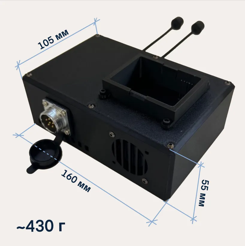 Блок наземної станції Sokil GS на 5.8GHz, 160×105×55 мм, ~430 г